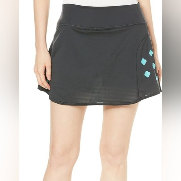 Adidas Dark Gray Tennis Skirt Skort L Paris Match Pleated‎ Design Athletic - Picture 1 of 16